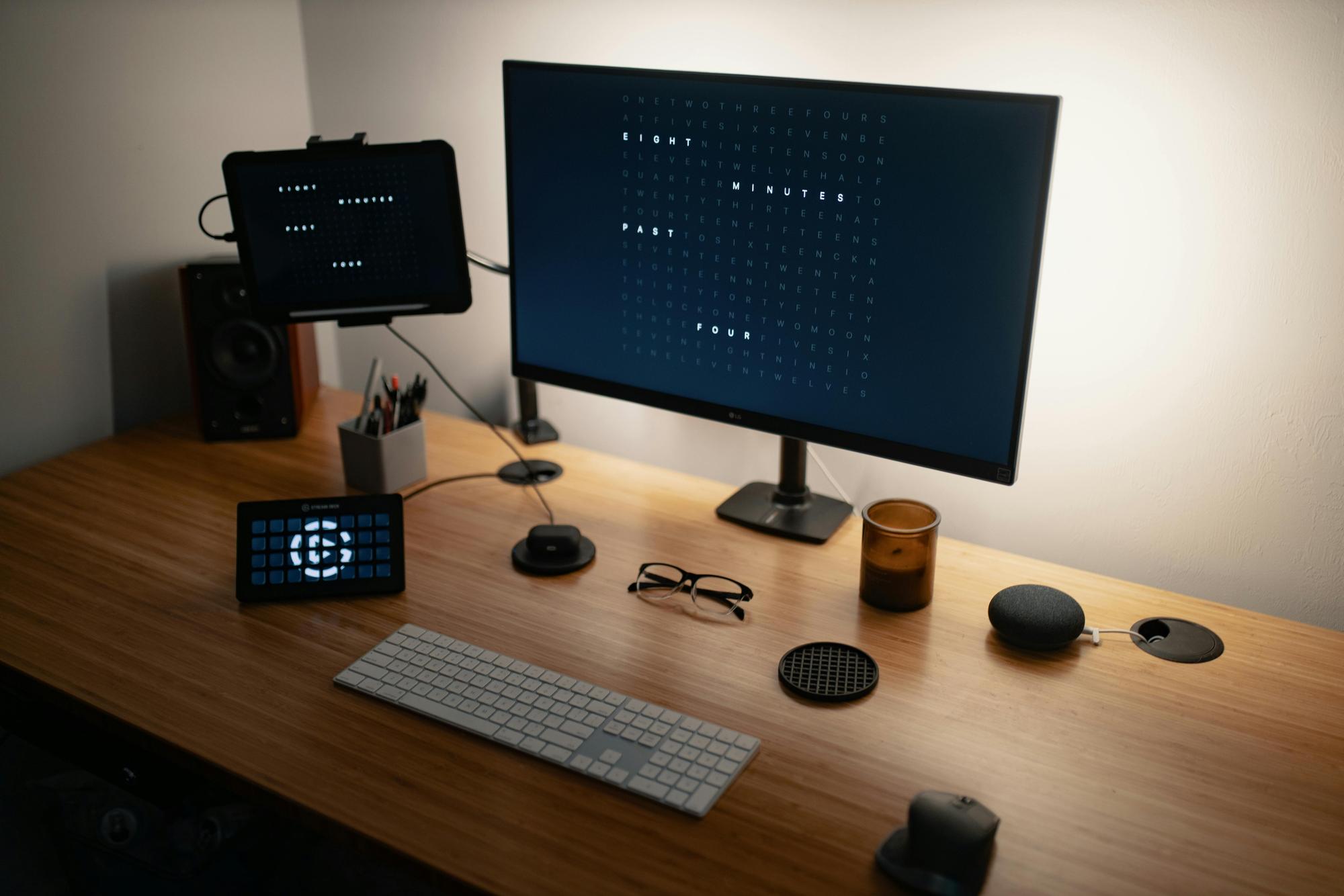 Developer workstation with game assets on screen